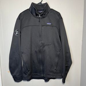 Patagonia Black Jimmy Johns Promo Gorpcore Outdoors Fleece Lined Jacket Large